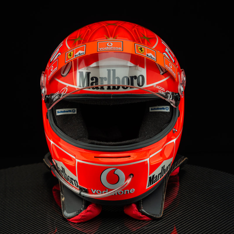 Michael Schumacher Signed 2004 Scuderia Ferrari Replica Helmet - With HANS