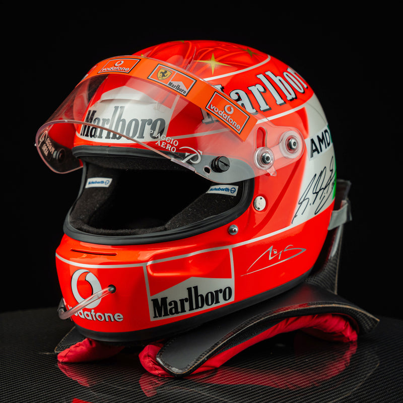 Michael Schumacher Signed 2004 Scuderia Ferrari Replica Helmet - With HANS