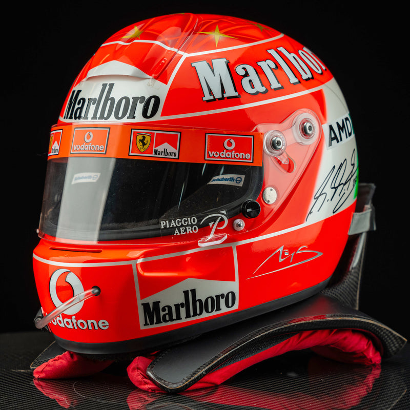 Michael Schumacher Signed 2004 Scuderia Ferrari Replica Helmet - With HANS