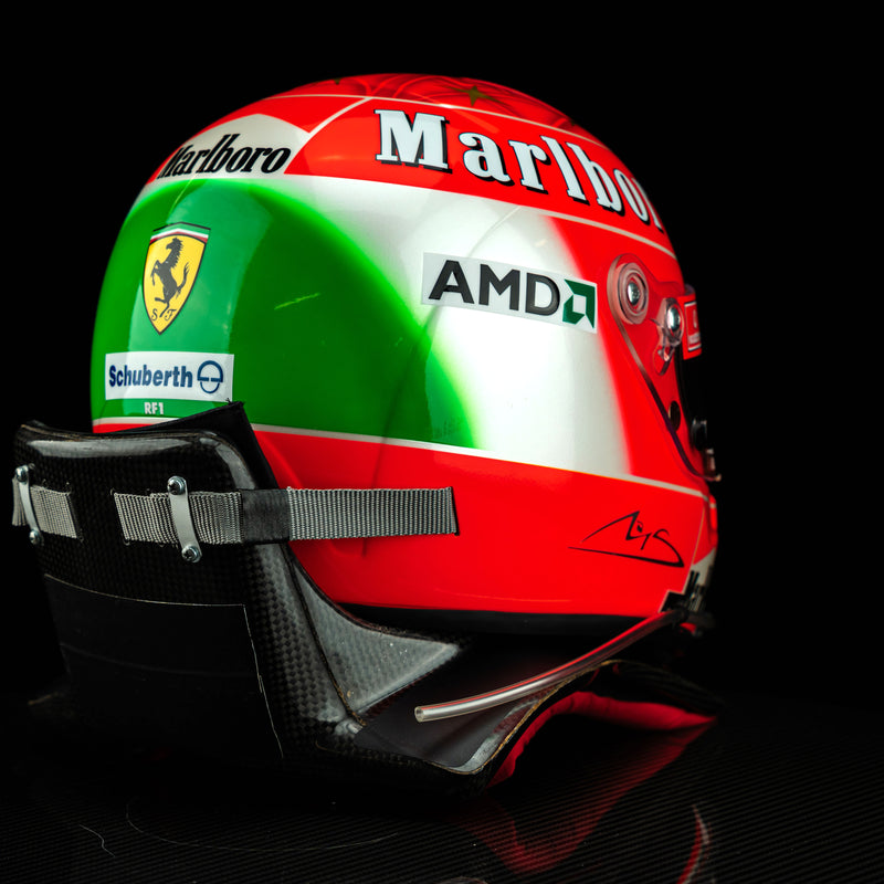 Michael Schumacher Signed 2004 Scuderia Ferrari Replica Helmet - With HANS