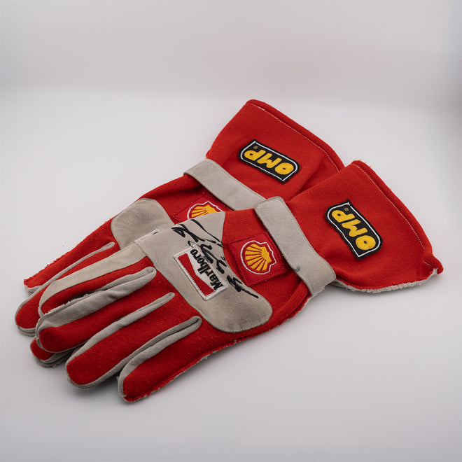Miami Auction LOT 038- Michael Schumacher 2000 Ferrari Gloves - Used Signed