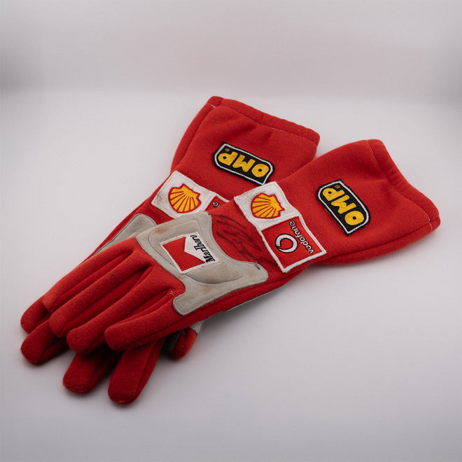 Miami Auction LOT 007- Michael Schumacher 2005 Ferrari Gloves - Used Signed
