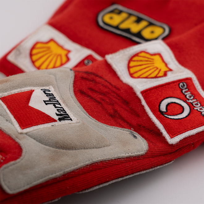 Miami Auction LOT 007- Michael Schumacher 2005 Ferrari Gloves - Used Signed