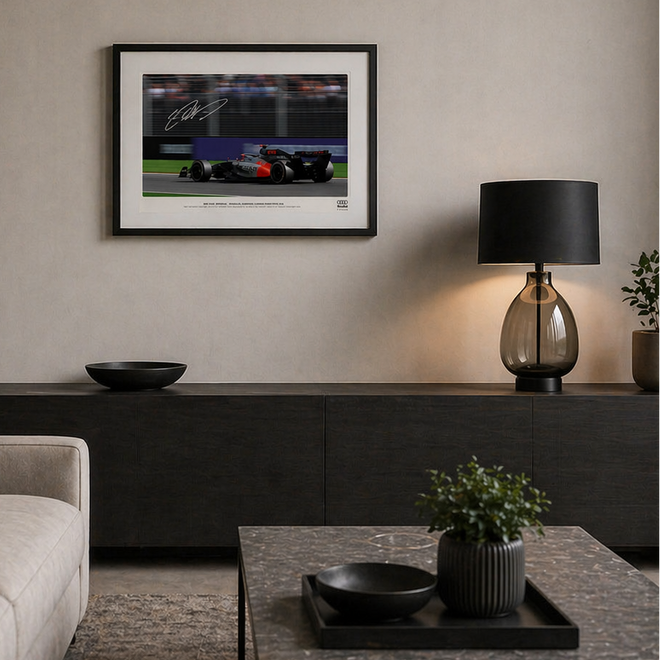 Formula 1 Gabriel Bortoleto signed photo 2026 Australian GP Audi Revolut F1 Team Framed Print