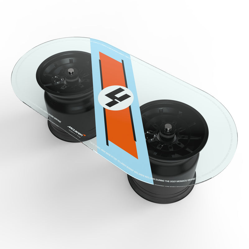 Lando Norris 2021 McLaren F1® Team Gulf Livery Dual Wheel Rim Table - Monaco  GP