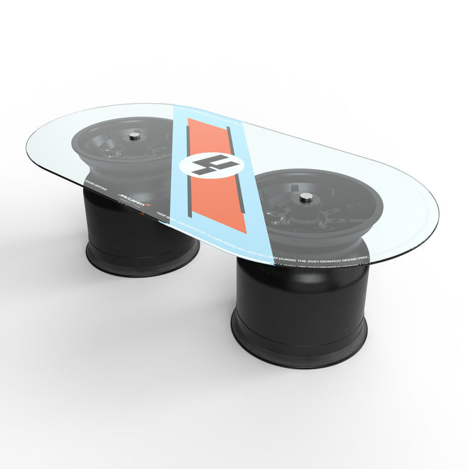 Lando Norris 2021 McLaren F1® Team Gulf Livery Dual Wheel Rim Table - Monaco  GP