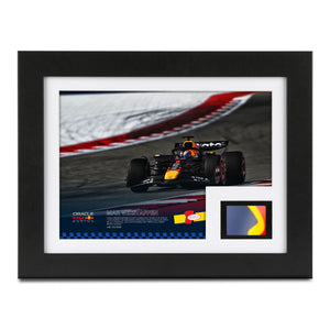 Max Verstappen Replica 2025 Red Bull Racing Bodywork & Photo Formula 1 collectible displayed in premium motorsport display