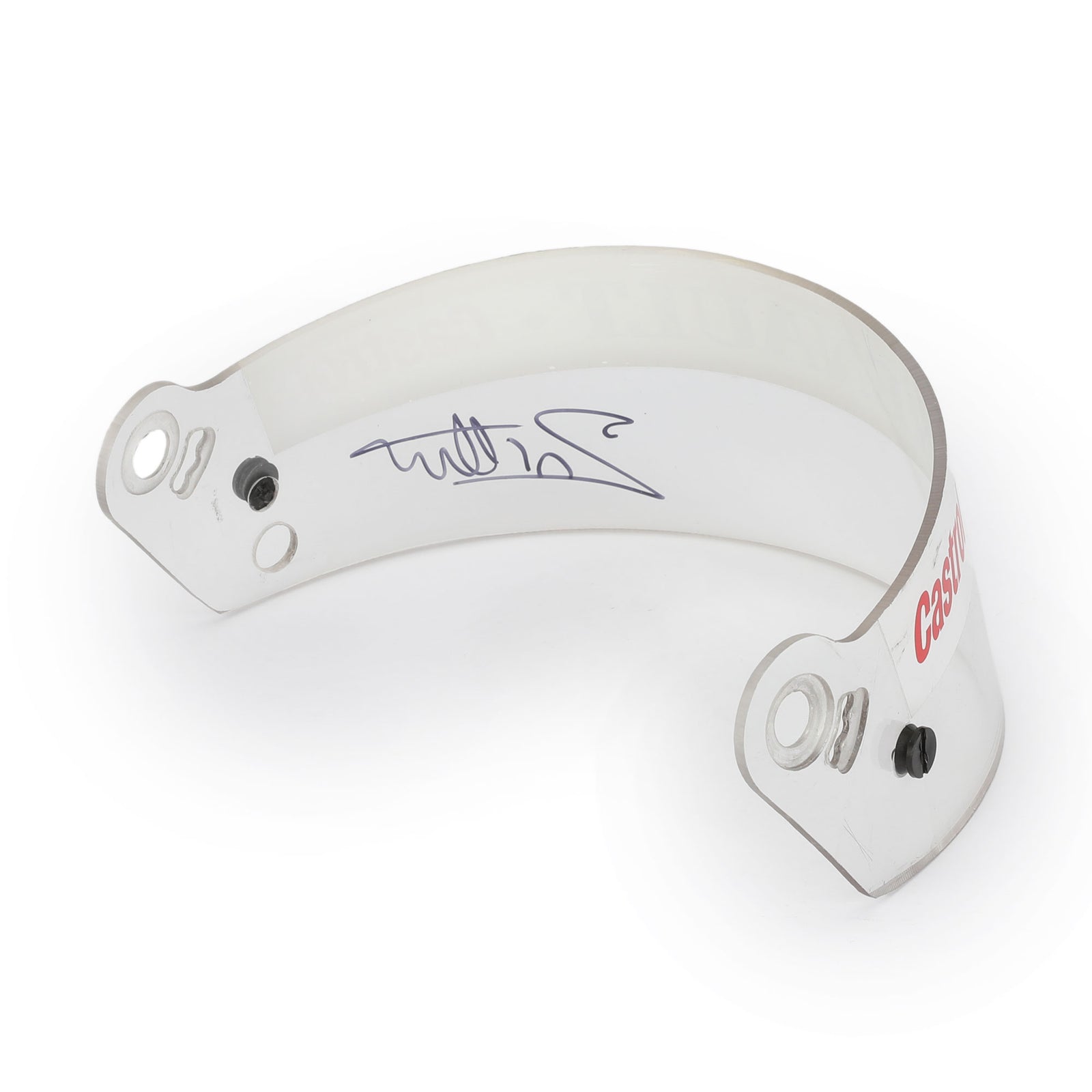 LOT 749 - Jacques Villeneuve Signed 1997 Williams Renault Race Used Helmet Visor