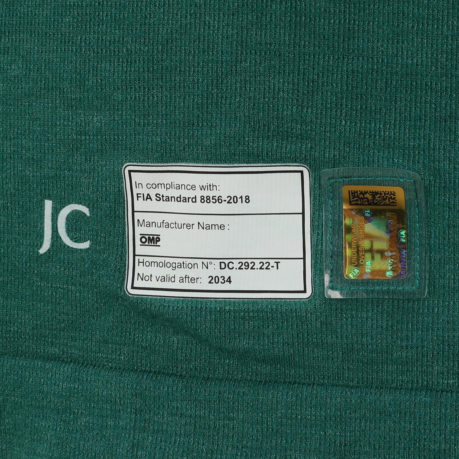 Jak Crawford 2024 Season Used Aston Martin Aramco Formula One Team Nomex