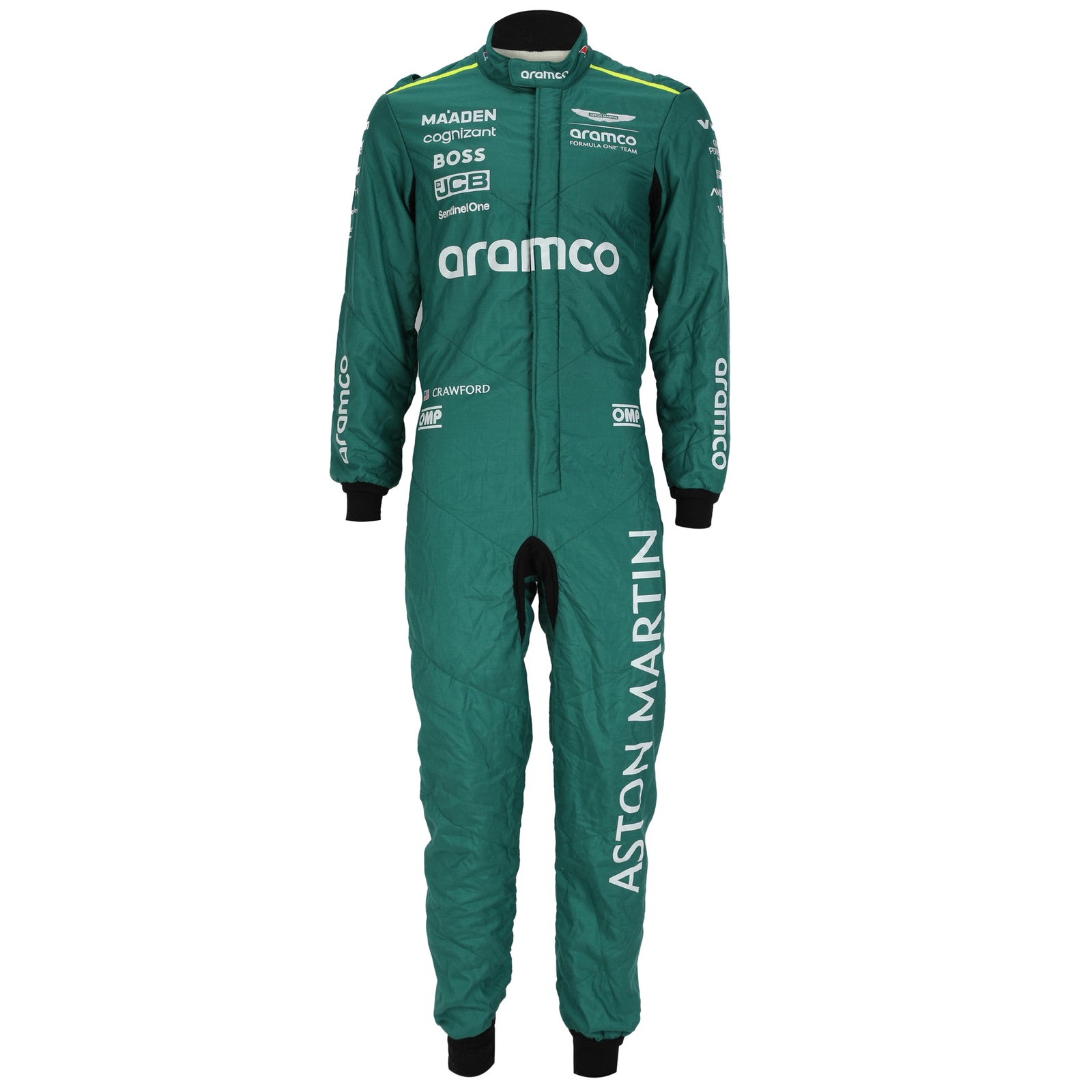 Jak Crawford 2024 Season Used Aston Martin Aramco Formula One Team Suit