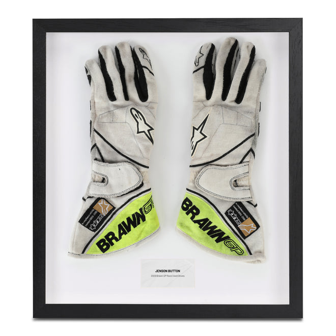 The Austin Auction LOT 048 - Jenson Button 2009 Brawn GP Race Used Gloves
