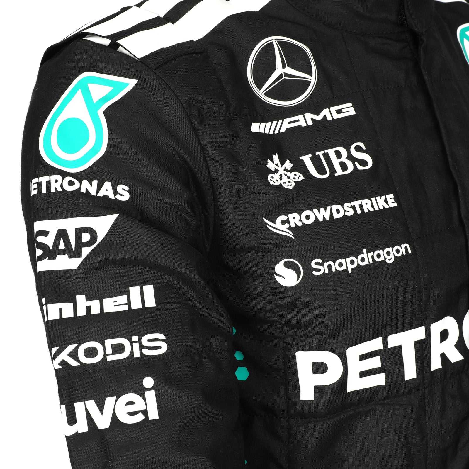 Mercedes-AMG Petronas 2025 Kimi Antonelli replica race suit, premium Formula 1-inspired motorsport memorabilia for collectors