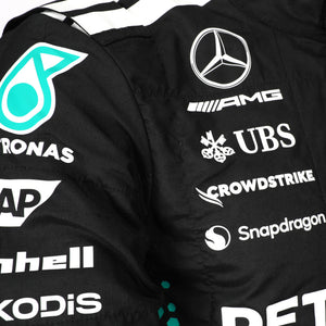 2025 Kimi Antonelli Mercedes-AMG Petronas replica race suit, Formula 1-inspired motorsport collector display