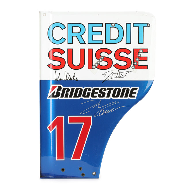 Season Launch LOT 071 - Kimi Raikkonen 2005 Sauber C20 Rear Wing R/H Endplate – Weekend Used Signed Jacques Villaneuve, Felipe Massa & Peter Sauber
