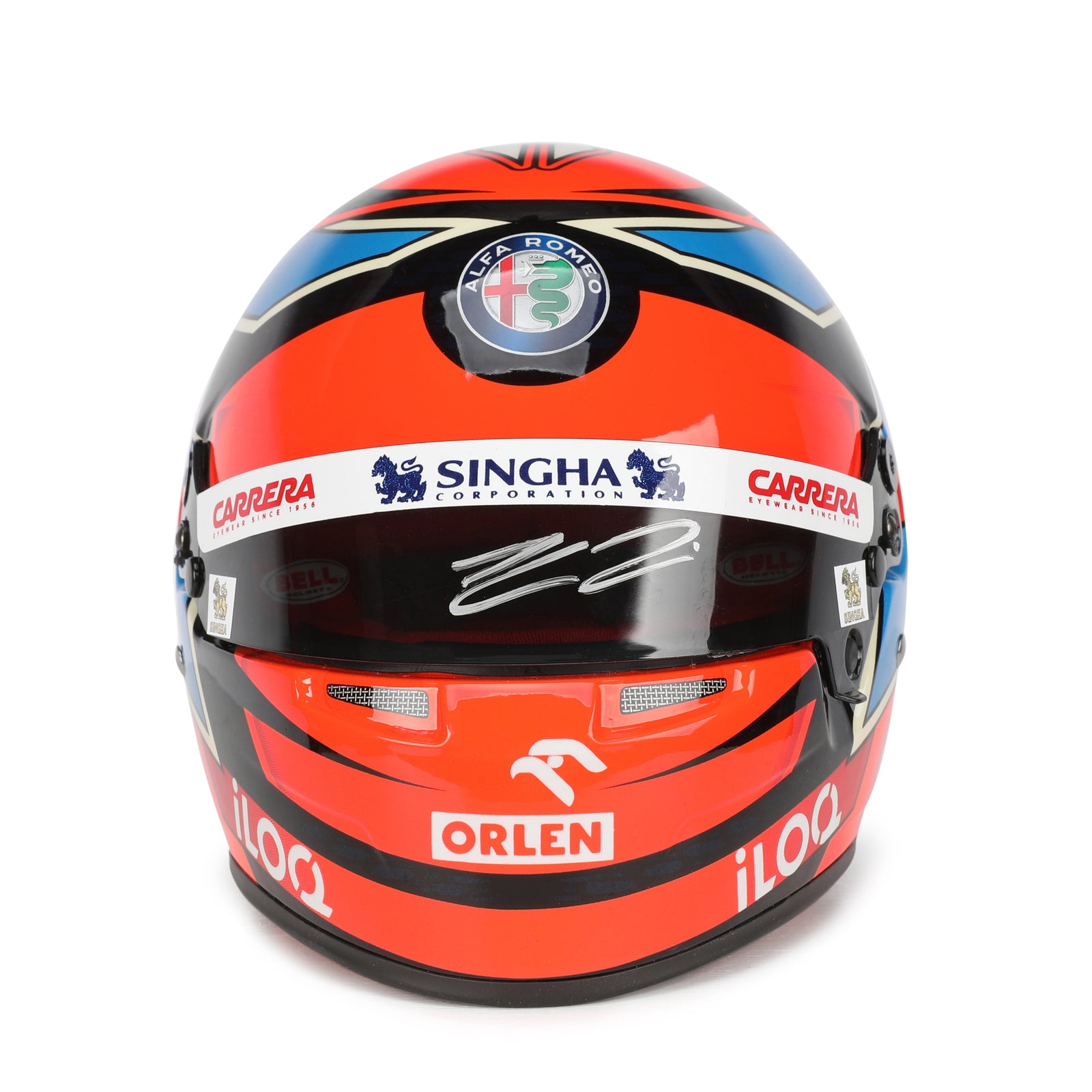 LOT 605 - Kimi Raikkonen 2021 1:2 Signed Mini Helmet