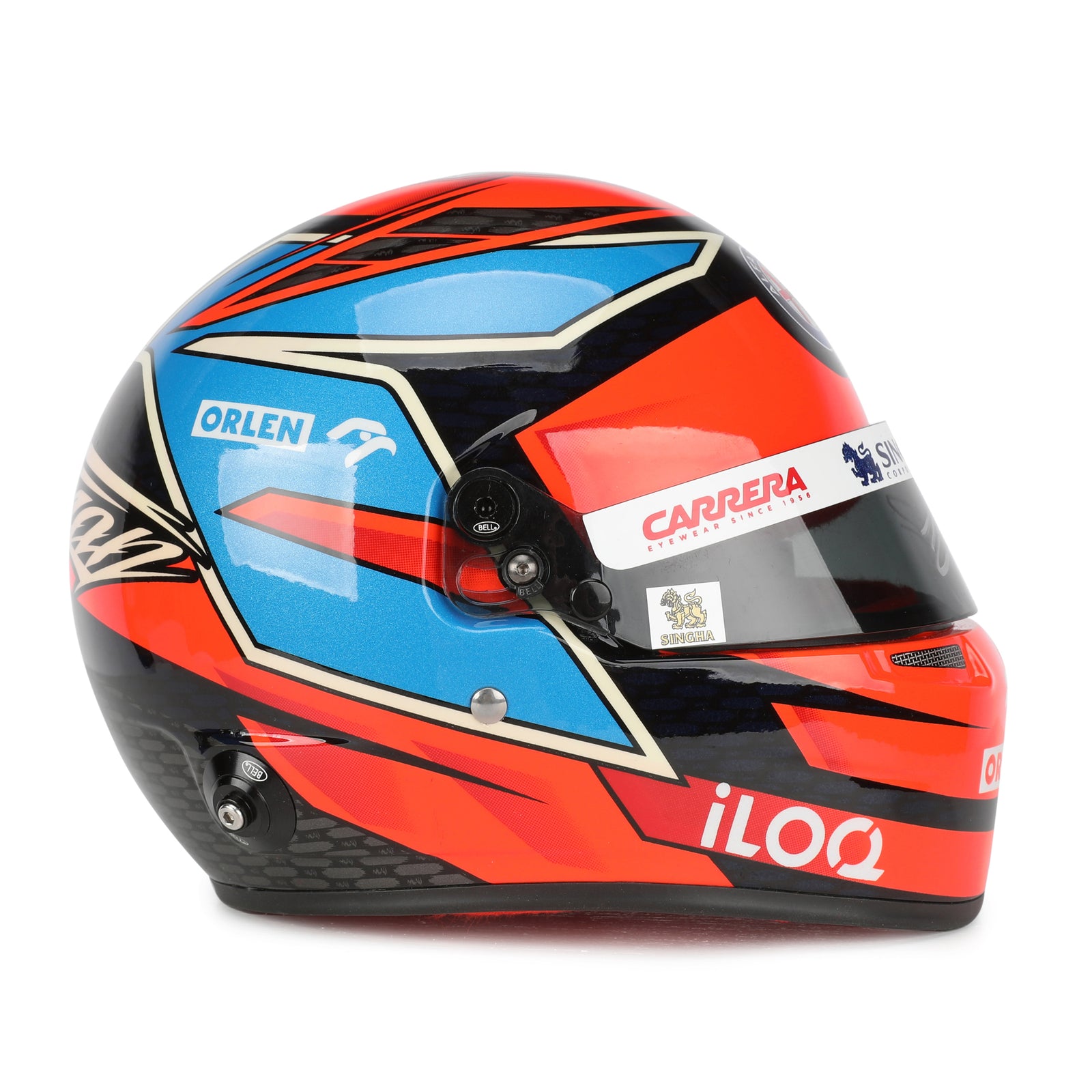 LOT 605 - Kimi Raikkonen 2021 1:2 Signed Mini Helmet