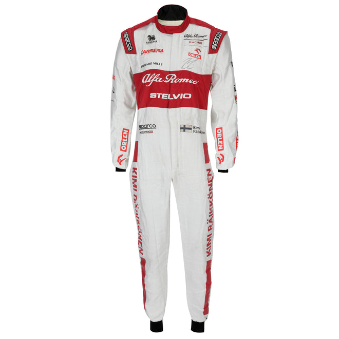 The Austin Auction LOT 008 - Kimi Raikkonen Signed Alfa Romeo 2020 Suit