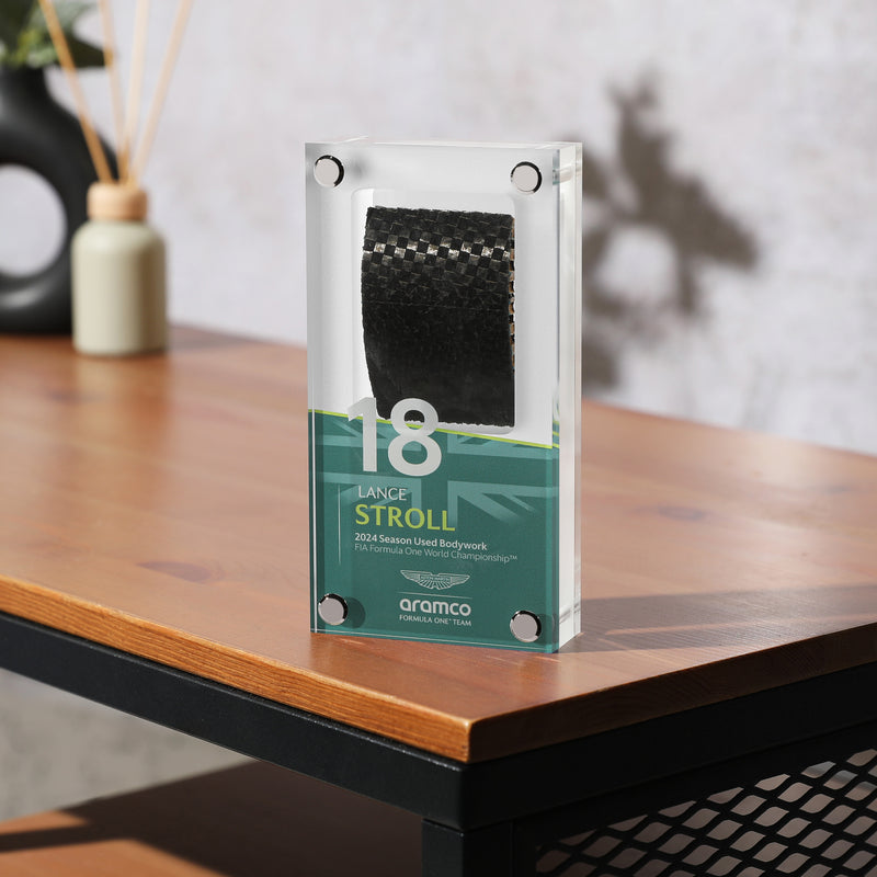 Formula 1 encased bodywork Stroll 2024 race-used acrylic collector display