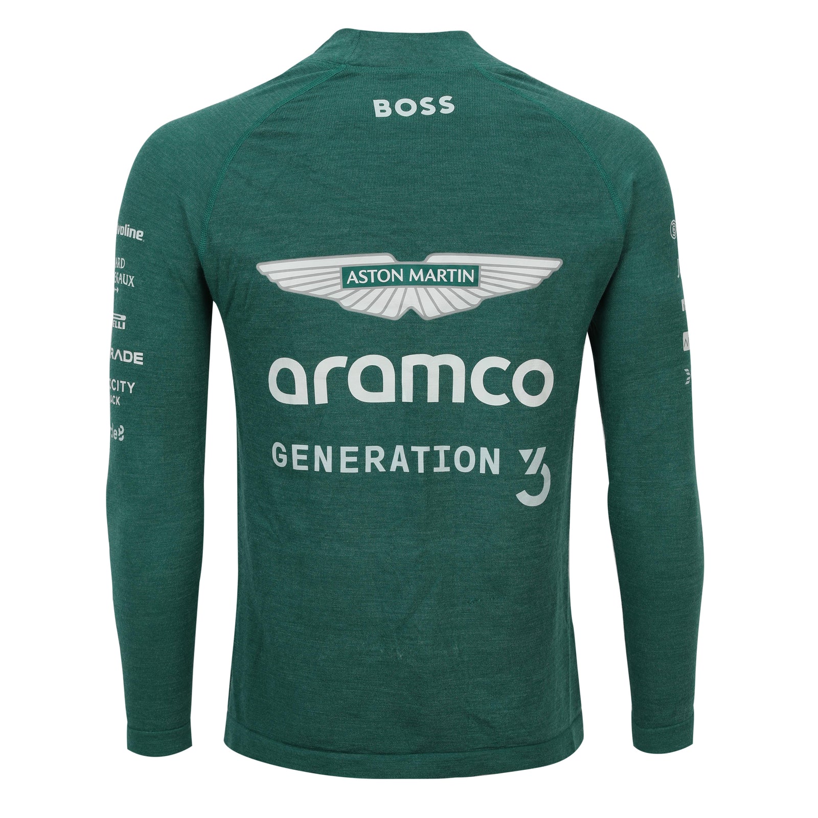 Lance Stroll Signed 2024 Aston Martin Aramco Formula One Team Grand Prix Used Nomex - US GP - Green