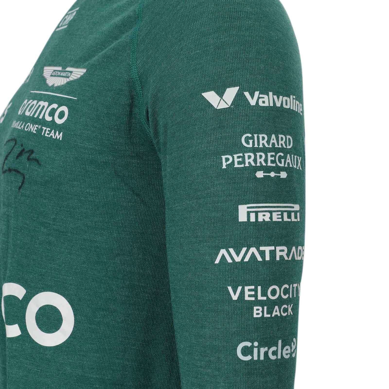 Lance Stroll Signed 2024 Aston Martin Aramco Formula One Team Grand Prix Used Nomex - US GP - Green