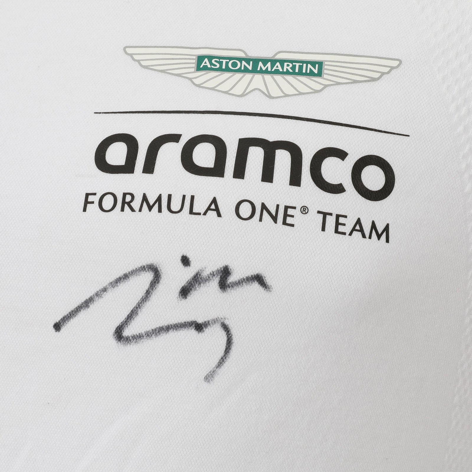 Lance Stroll Signed 2024 Aston Martin Aramco Formula One Team Grand Prix Used Nomex - US GP - White
