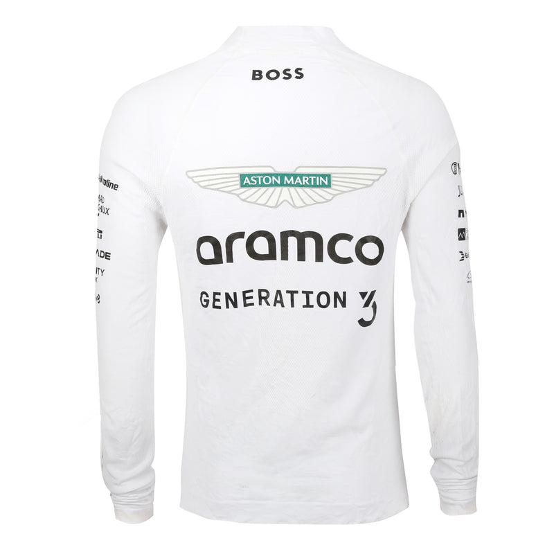 Lance Stroll Signed 2024 Aston Martin Aramco Formula One Team Race Worn Nomex - USA GP