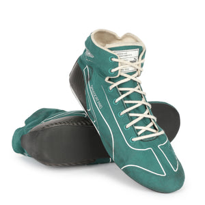 Lance Stroll 2025 Aston Martin Aramco Formula One Team Pre-Season Testing race boots, authentic Formula 1 testing-used collector piece