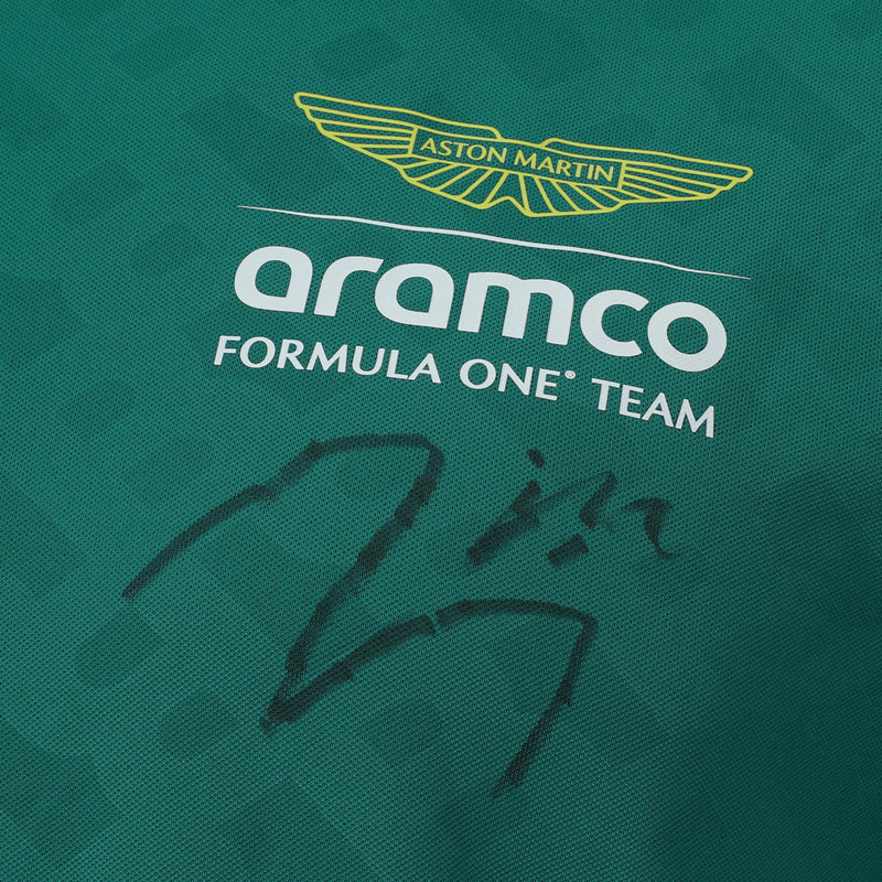 Lance Stroll Signed 2025 Aston Martin Aramco Formula One Team T-Shirt