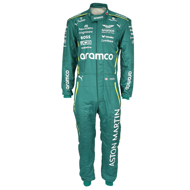 The Austin Auction LOT 005 - Lance Stroll 2025 Un-Signed Un-Used Aston Martin Aramco F1 Team Suit