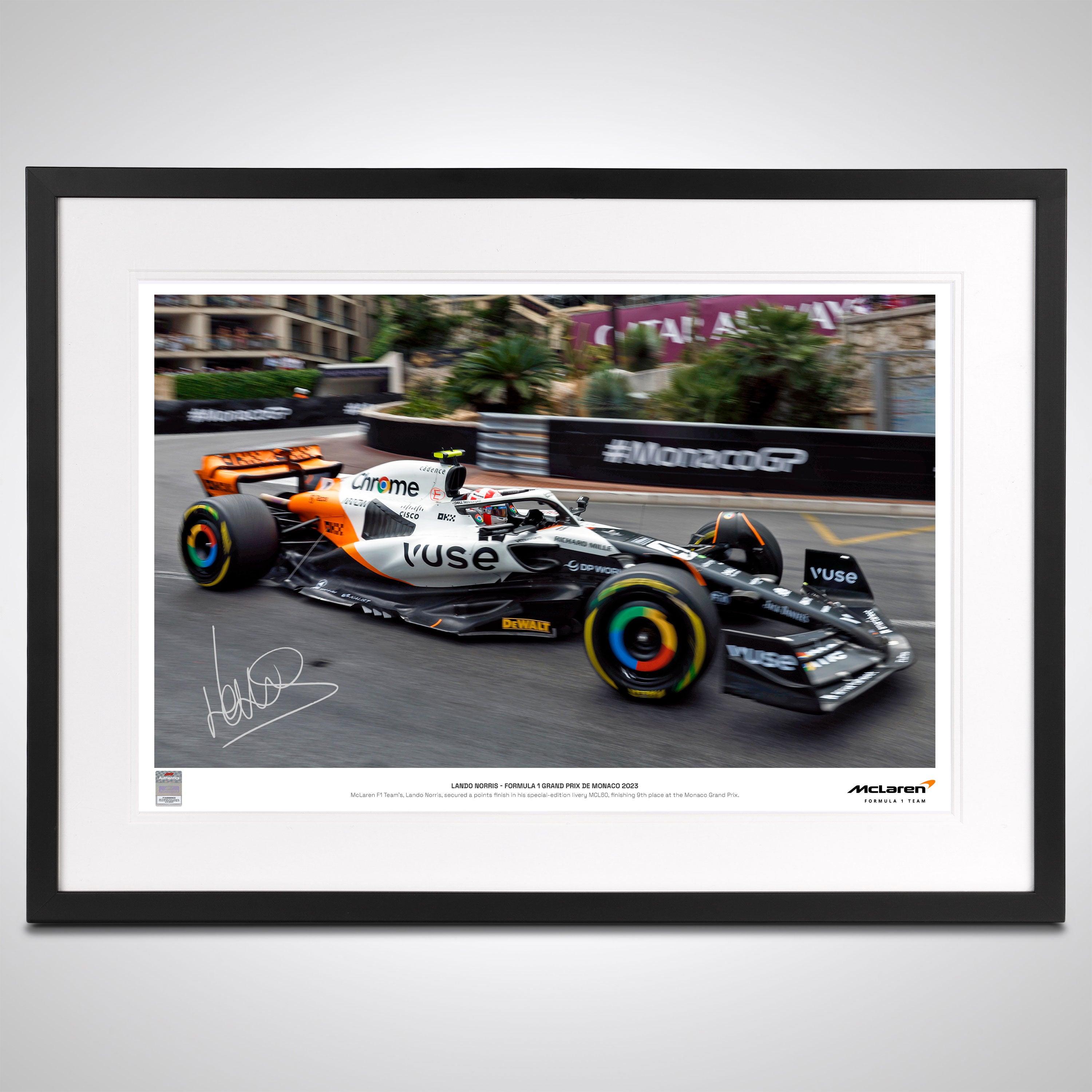 Lando Norris 2023 Limited Edition Signed Photo – Monaco GP