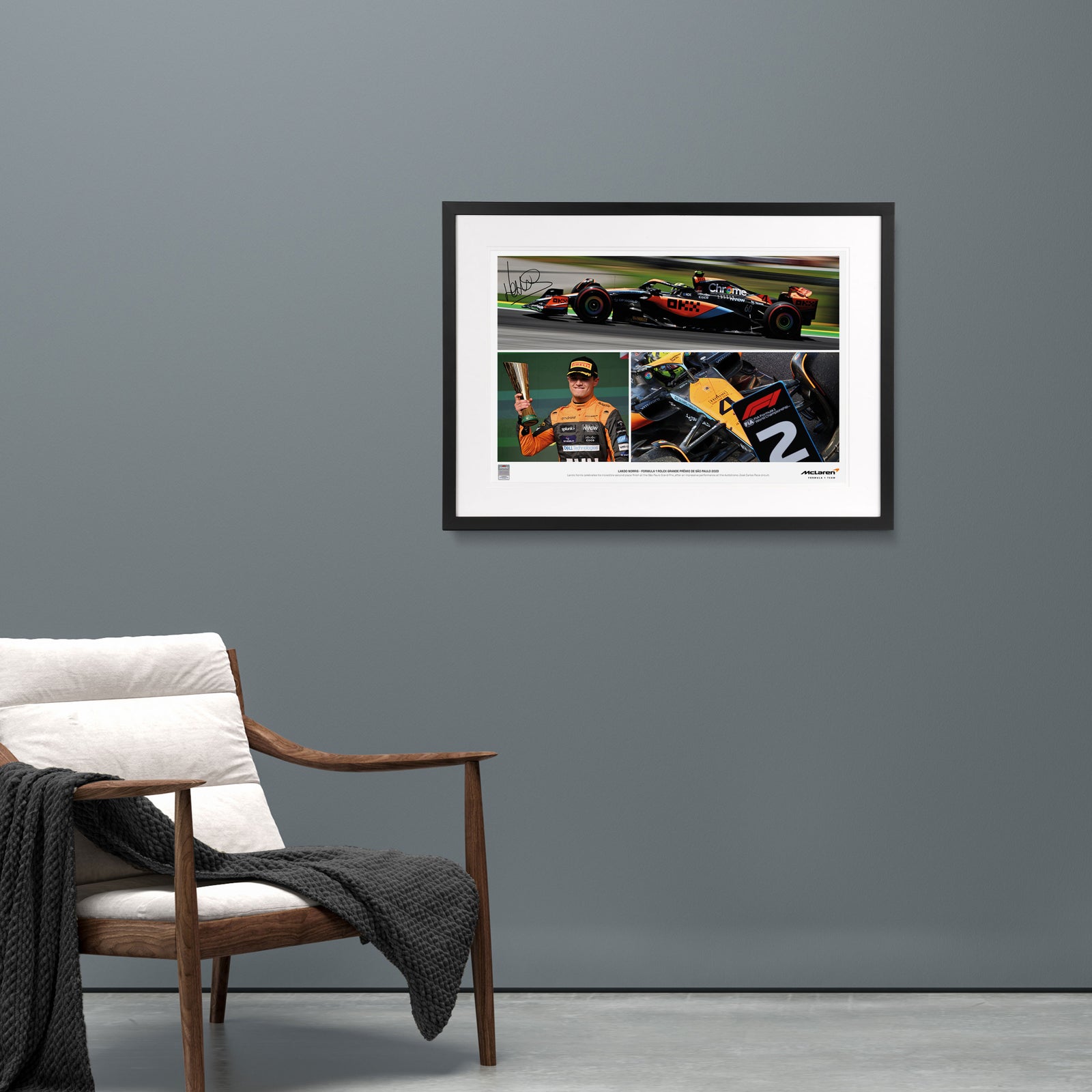 LOT 624 - Limited Edition Lando Norris 2023 Signed Photo Collage – São Paulo GP