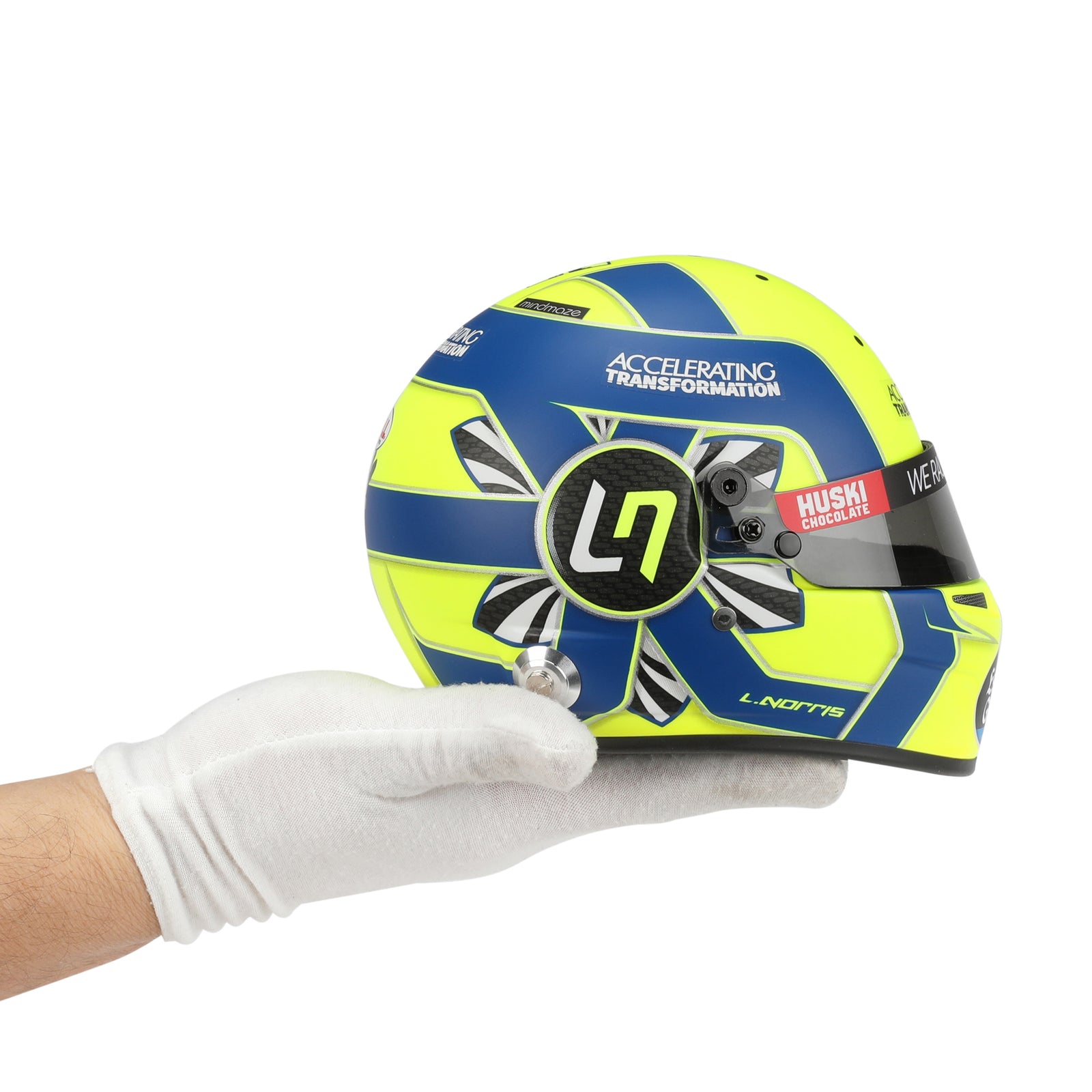 LOT 602 - Lando Norris 2020 1:2 Signed Mini Helmet