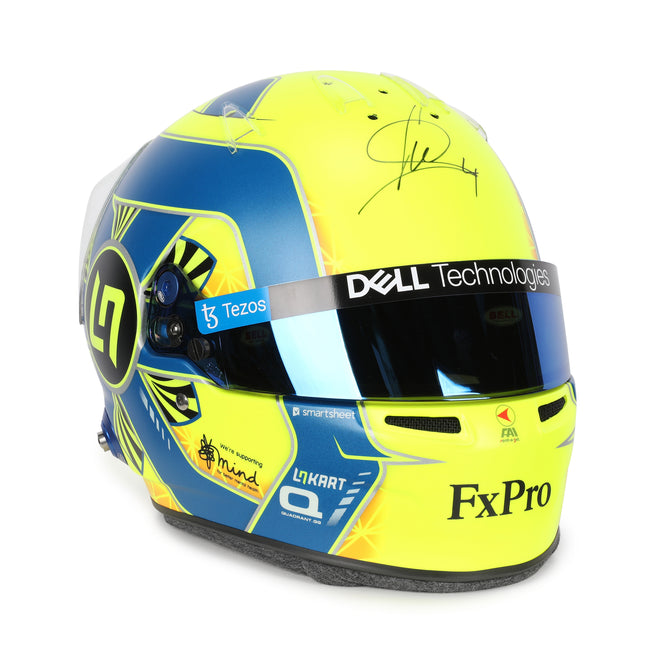 Miami Auction LOT 048 - Lando Norris 2022 Signed Full Scale Bell Official Helmet