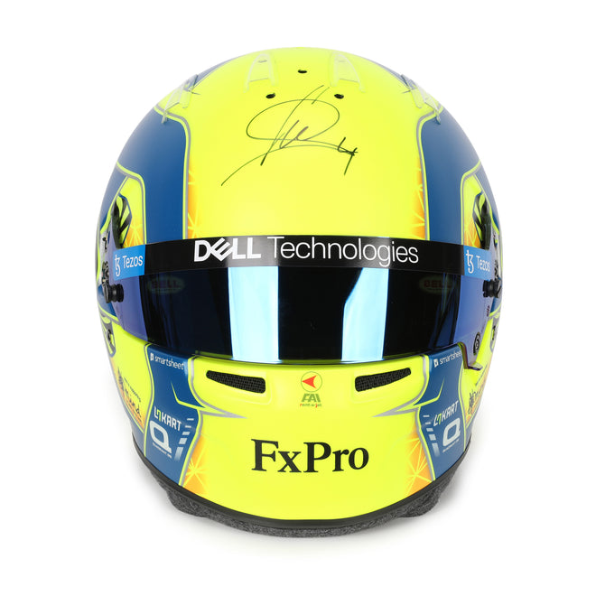Miami Auction LOT 048 - Lando Norris 2022 Signed Full Scale Bell Official Helmet