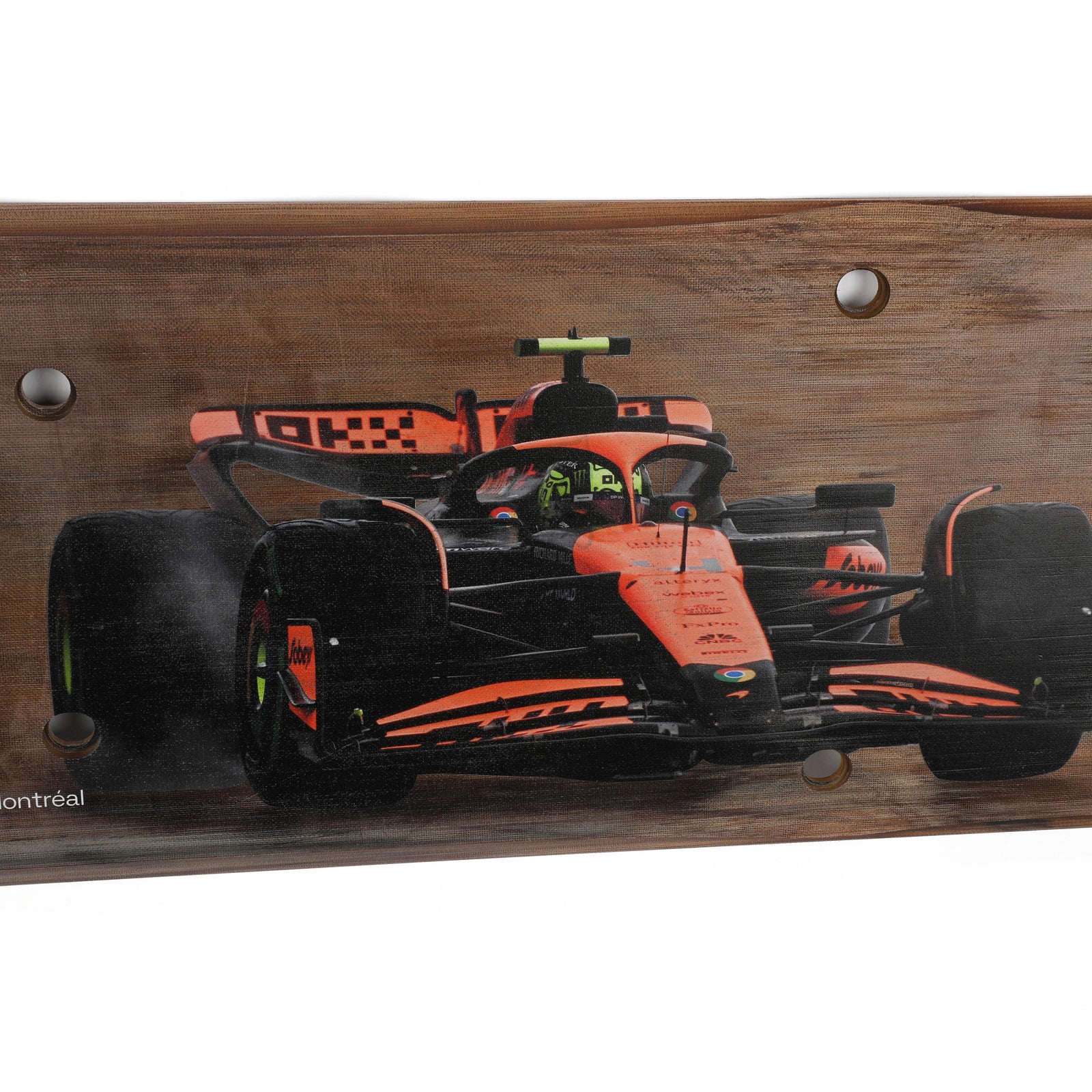 Lando Norris 2024 McLaren Formula One Team Grand Prix Used Rear Skid Plank Wall Art - Canadian GP
