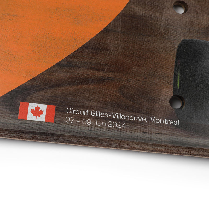 Lando Norris 2024 McLaren Formula One Team Grand Prix Used Rear Skid Plank Wall Art - Canadian GP