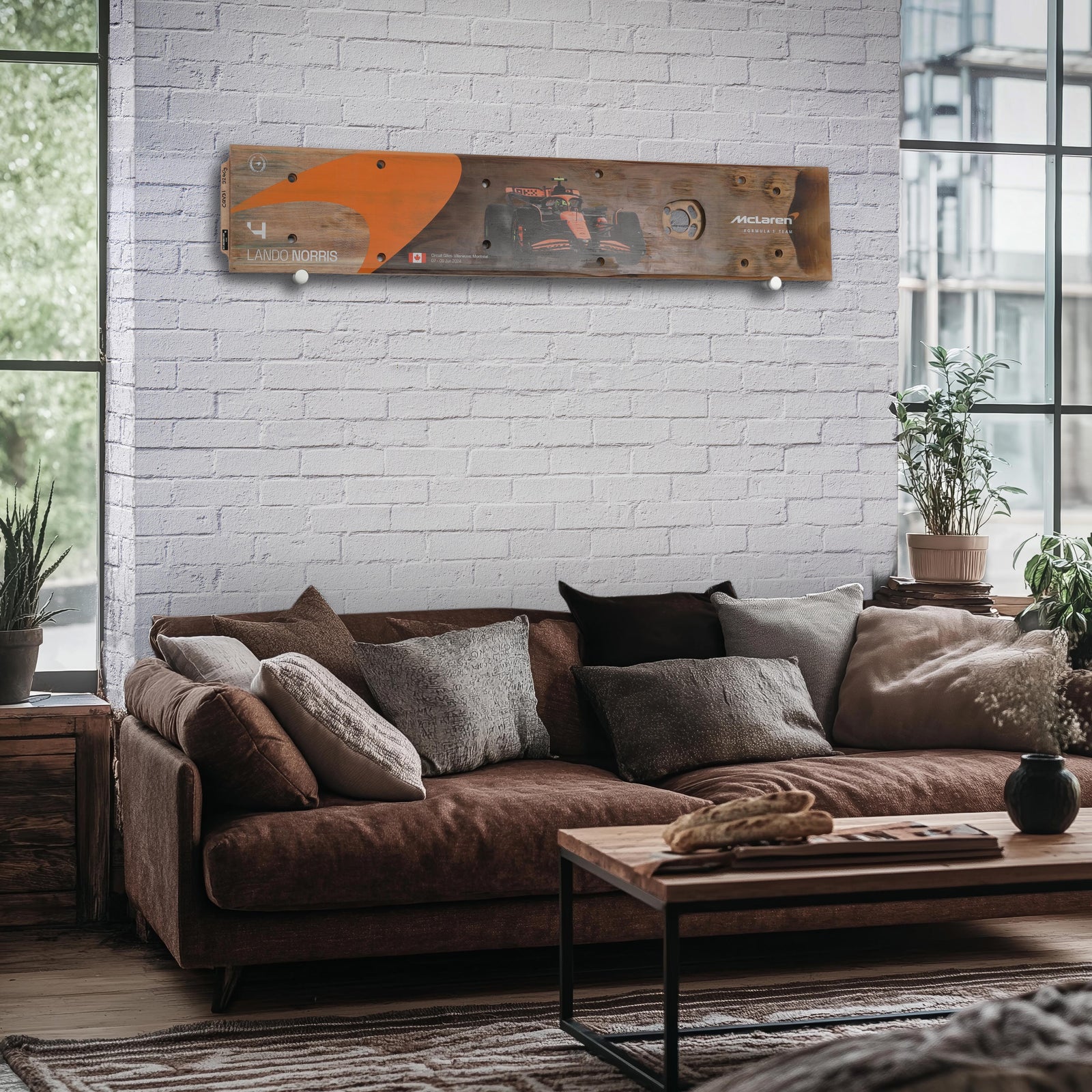 Lando Norris 2024 McLaren Formula One Team Grand Prix Used Rear Skid Plank Wall Art - Canadian GP