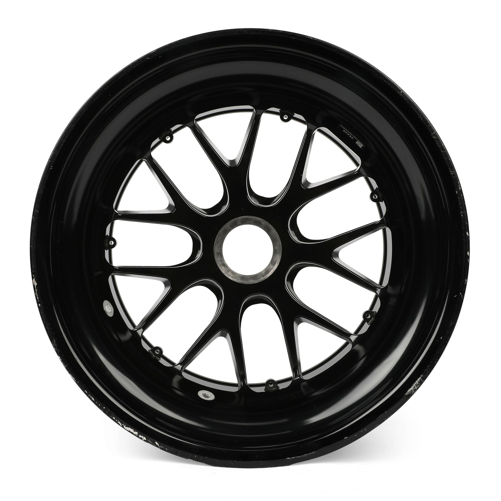 Auction LOT 037 - Lando Norris 2024 Qualifying Used McLaren Formula 1 Team Rear Wheel Rim Table - Miami GP - CFP54