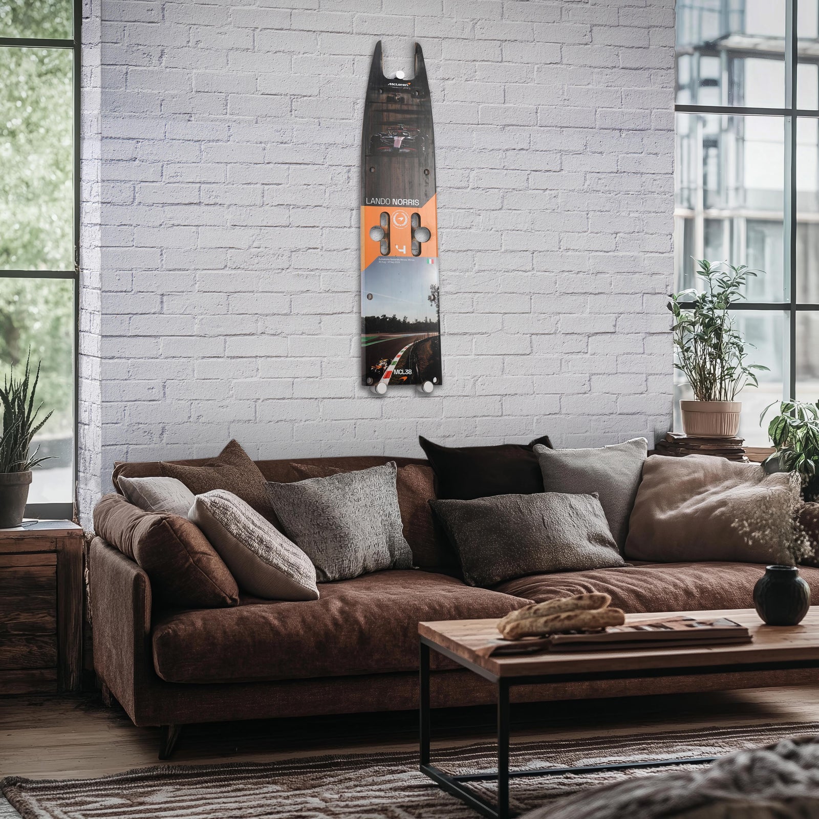 Lando Norris 2024 McLaren Formula One Team Grand Prix Used Front Skid Plank Wall Art - Italy