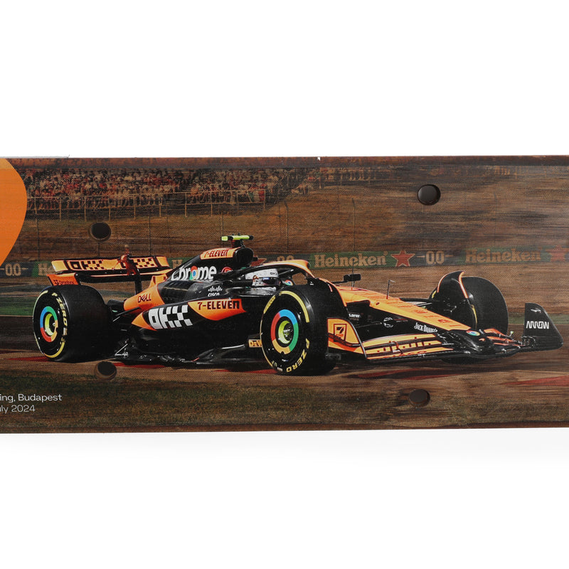 Lando Norris 2024 McLaren Formula One Team Grand Prix Used Rear Skid Plank Wall Art - Hungary
