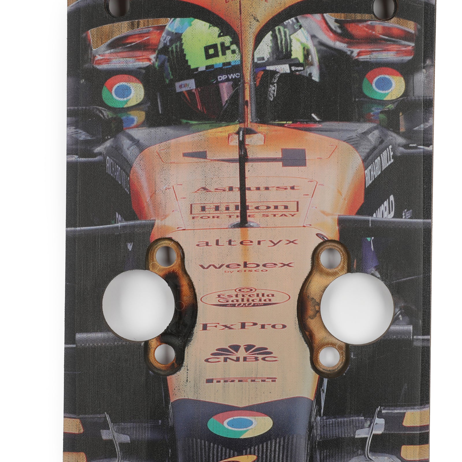 Auction LOT 004 - Lando Norris 2024 McLaren Formula One Team Race Used Front Skid Plank Wall Art - British GP