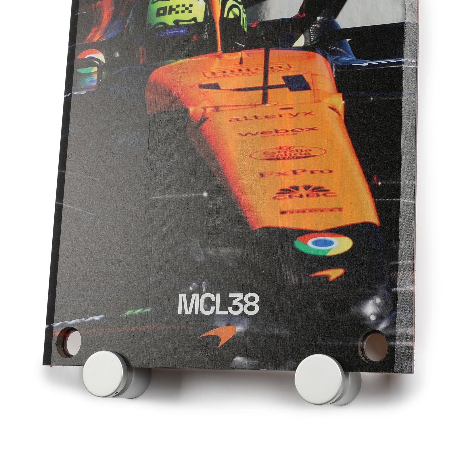 Lando Norris 2024 McLaren Formula One Team Grand Prix Used Front Skid Plank Wall Art - Miami GP