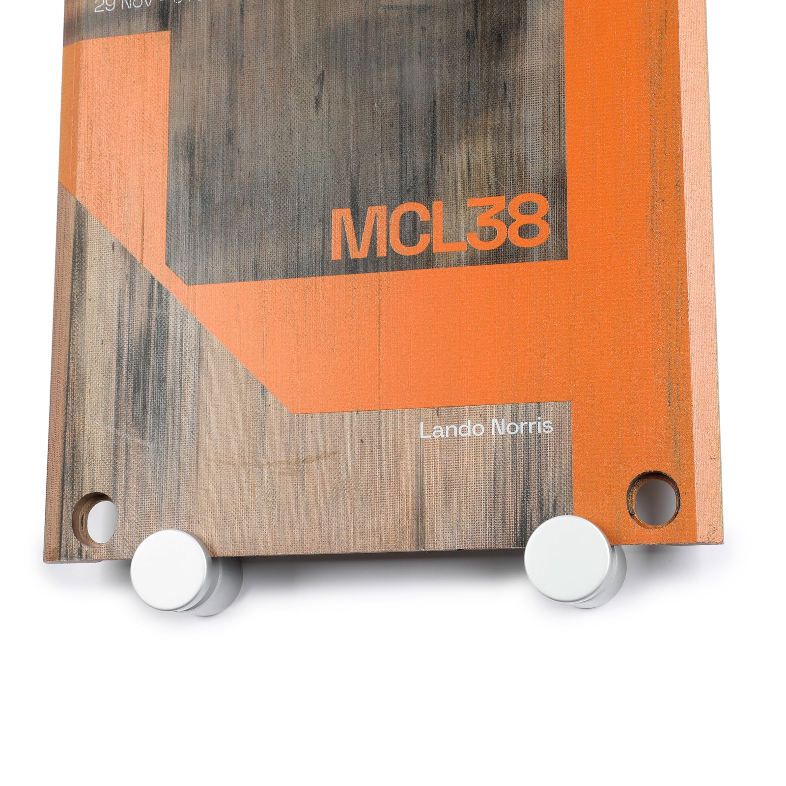 Lando Norris 2024 McLaren Formula One Team Sprint Race Used Front Skid Plank Wall Art - Qatar GP