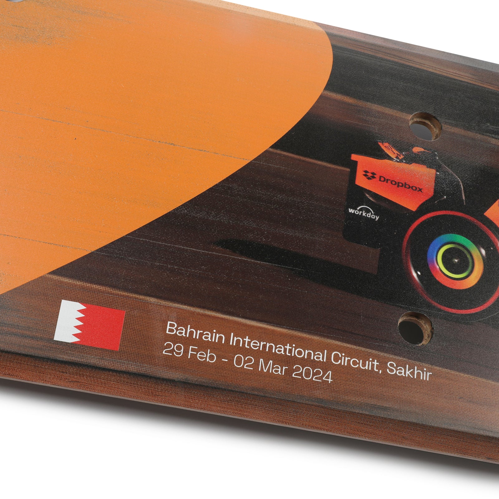 Lando Norris 2024 McLaren Formula One Team Grand Prix Used Rear Skid Plank Wall Art - Bahrain