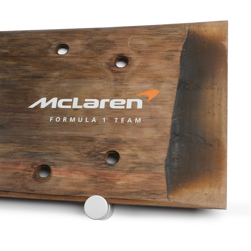 Lando Norris 2024 McLaren Formula One Team Grand Prix Used Rear Skid Plank Wall Art - Belgian GP