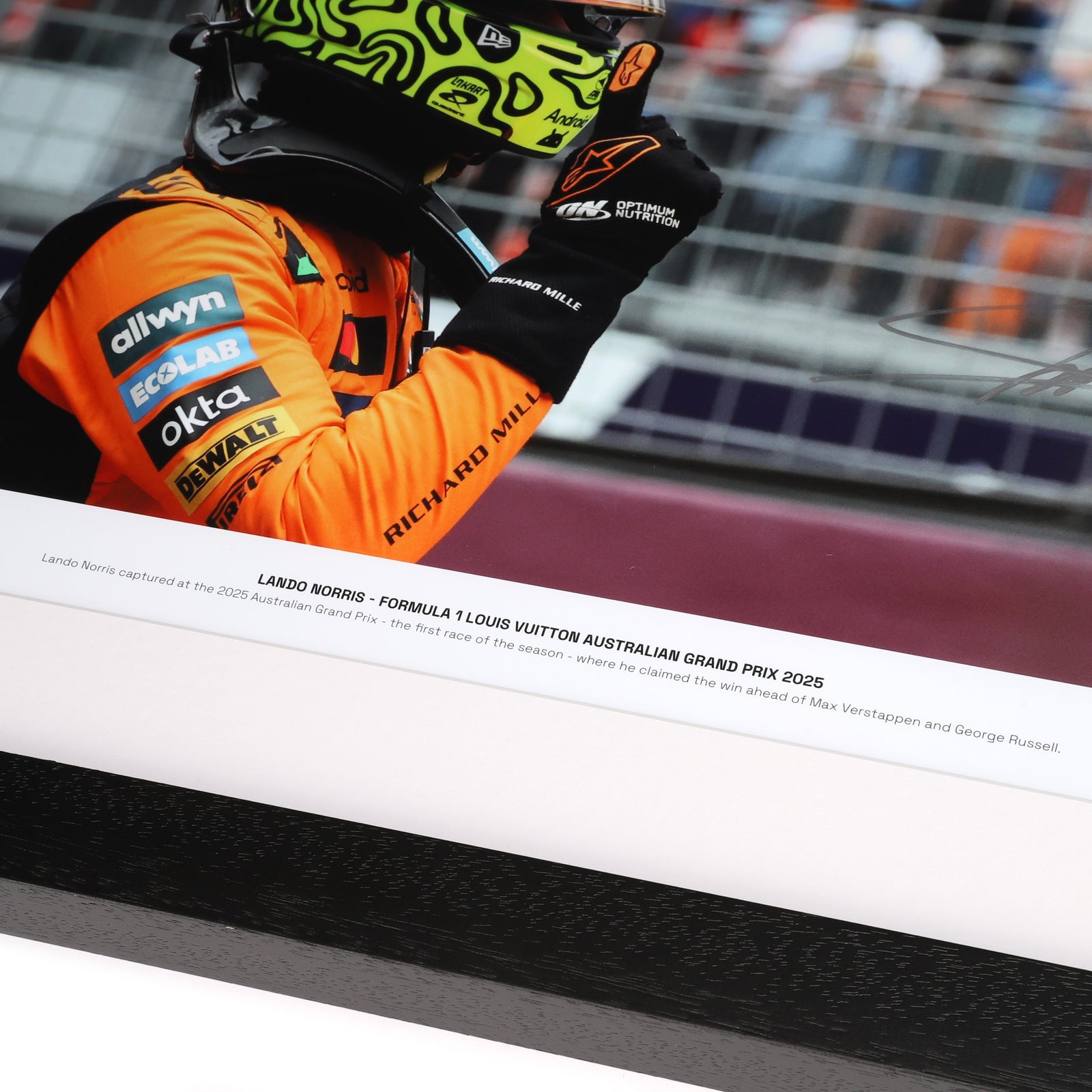 Limited Edition Lando Norris 2025 Signed Photo – Australian GP