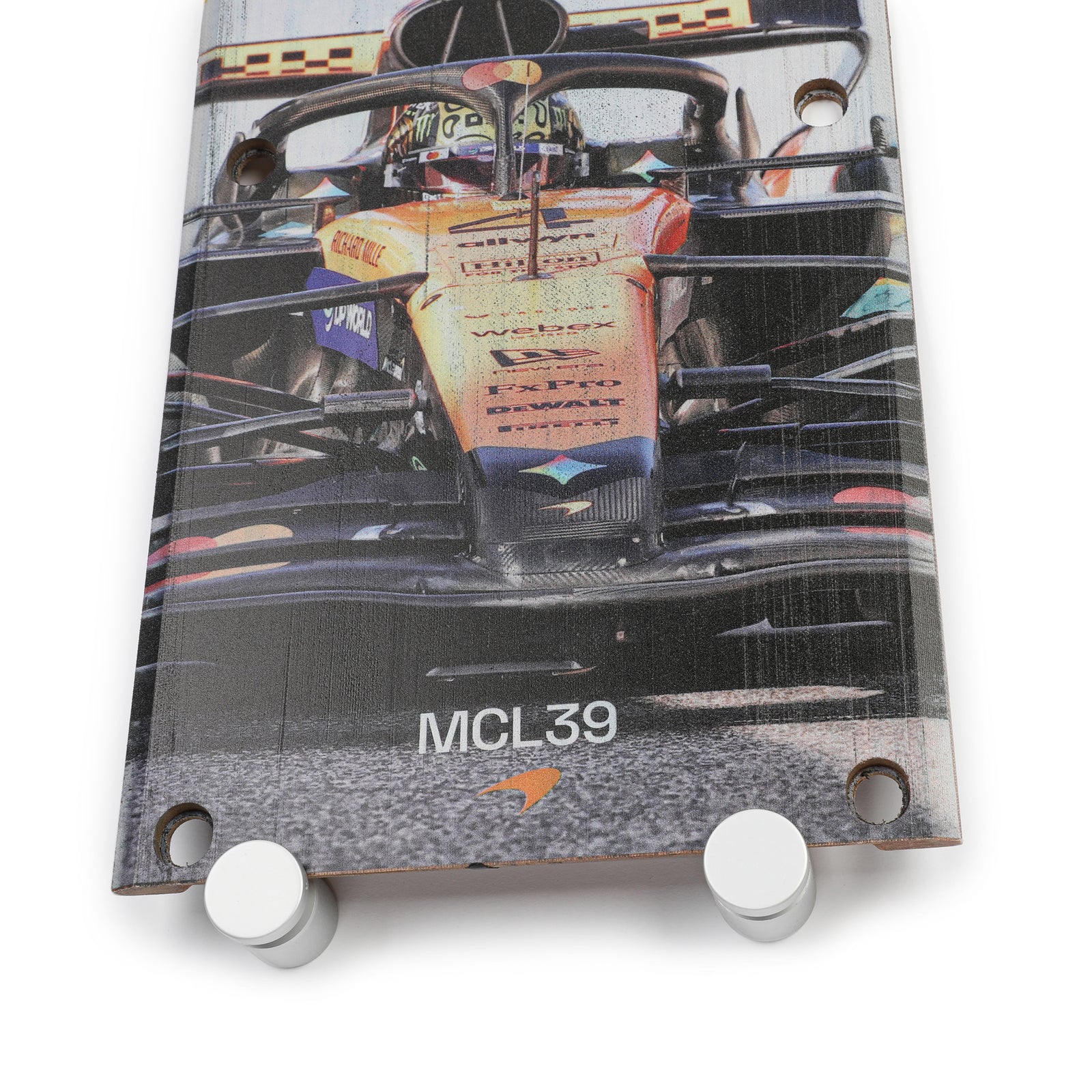 Auction LOT 038 - Lando Norris 2025 McLaren Formula 1 Team Grand Prix Used Front Skid Plank Wall Art - Abu Dhabi