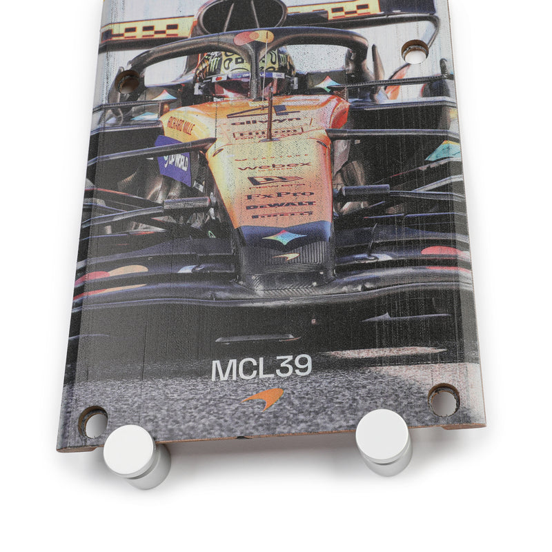 Lando Norris 2025 McLaren Formula 1 Team Grand Prix Used Front Skid Plank Wall Art - Abu Dhabi