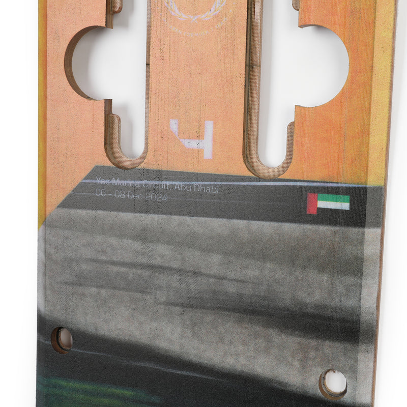 Lando Norris 2025 McLaren F1 Team Grand Prix Used Front Skid Plank Wall Art - Abu Dhabi