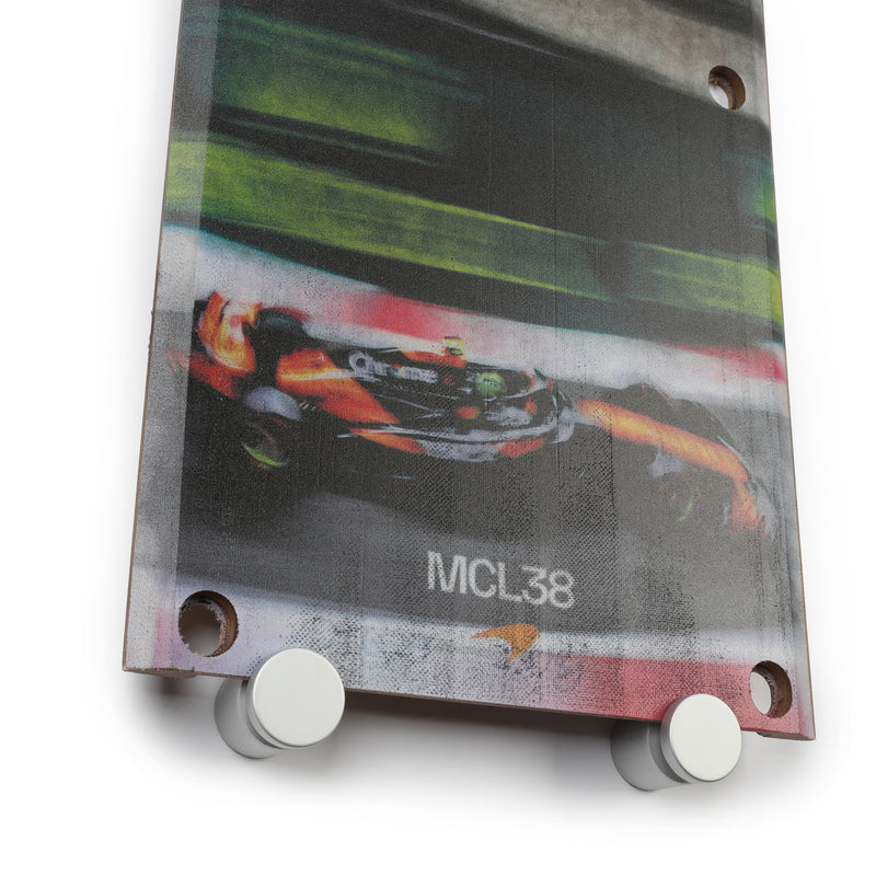 Lando Norris 2025 McLaren F1 Team Grand Prix Used Front Skid Plank Wall Art - Abu Dhabi